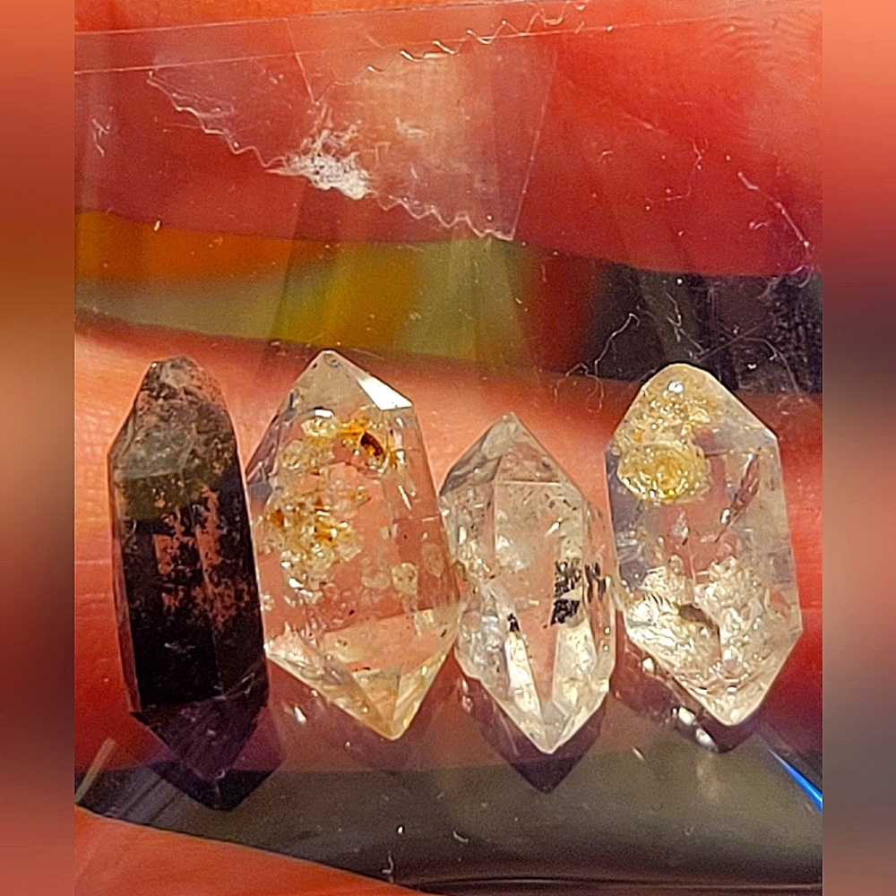 4pcs. Rough Herkimer Diamonds Lot > 100% Natural - 40ctw